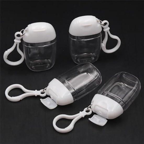 Keychain dispenser bottle portable empty Travel refill container 30ml Leak-proof hand wash cleansing lotion toner body shampoo