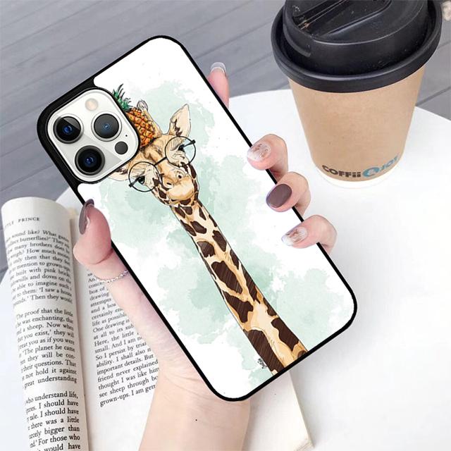 Cute Cartoon GirafPhone Case For Apple iPhone 17 Air Pro Max Plus Coque For iPhone 17 Air 14 15 16 13 12 Max Cover