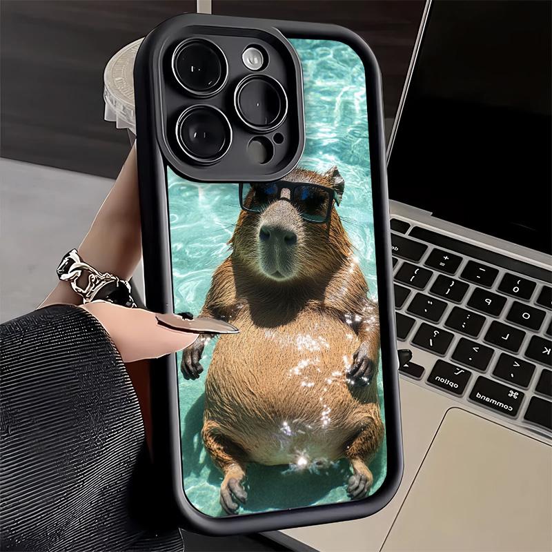 Handyhülle für iPhone 17 Air 16E 15 16 Pro Max Tier Capybara Niedliche Hülle 14 Plus 13 12 Mini Weiche Schale Silikon Fundas