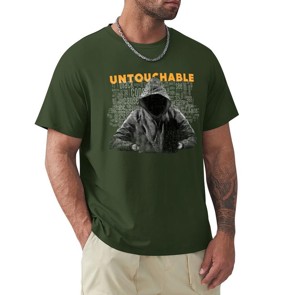Untouchable, T-Shirt Short Sleeve Tee Kawaii Clothes Plus Size Clothes Plus Size Tops Oversized T Shirt Men