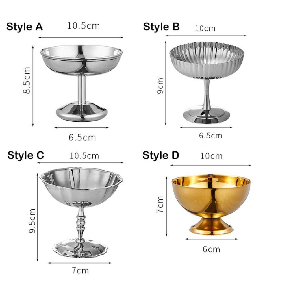 Anti-rust Pudding Cup Unbreakable Dessert Goblet Ice Cream Bowl Smoothie Cup Afternoon Tea