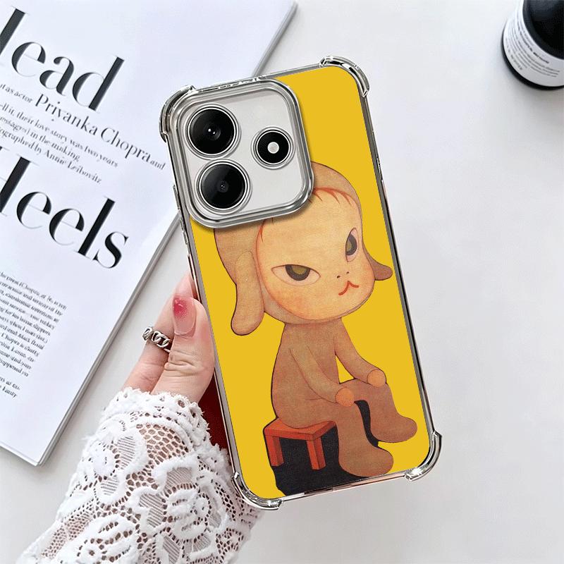 Y-Yoshitomo Nara Soft Phone Case For Xiaomi Redmi Note 14 15 Pro Plus 13 12 11S 11T 5G 10 9S 9 Plating Anti-Fall Fundas