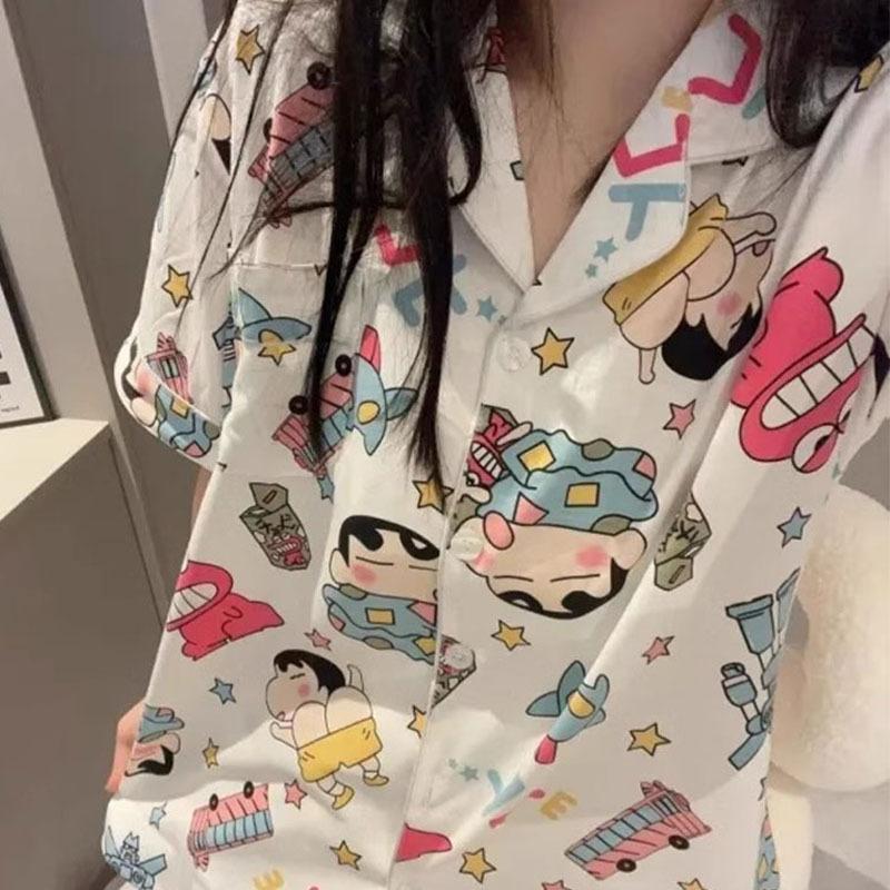 Pajamas Women's Summer Short-sleeved Gentle Wind Simple High-value Casual Women's Short-sleeved Loungewear Set