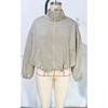 Fall Winter Women's Loose Baseball Jacket, High Neck Zipper Hem Drawstring Pocket Casual Coat for European American Crossbody