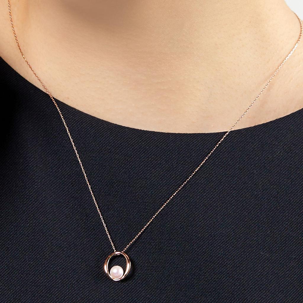 Náhrdelník K10 růžové zlato perla AJAN162845PA [Vendome Aoyama] [Oficiální]