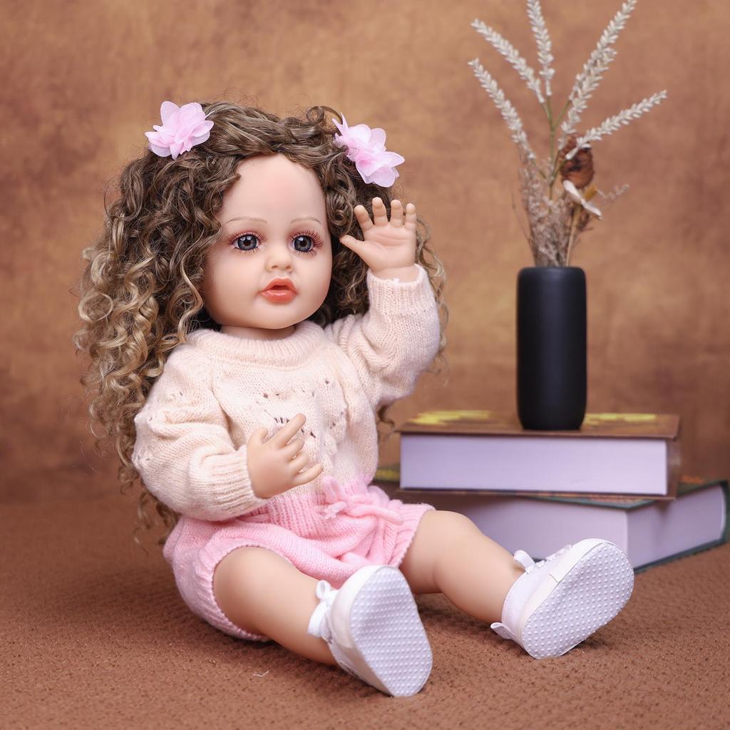 KEIUMI Reborn Doll Girl 55 Cm Bathe Silicone Vinyl Newborn Baby Dolls Early Educational Toy Children Birthday Gift