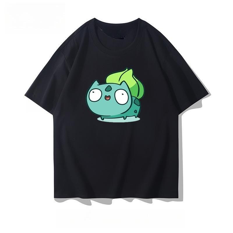 Pokmon Anime Qversion Creative Cotton Tshirt Summer New Item Womens Plus Size Tshirt Y2K Loose Casual Short Sleeved Top