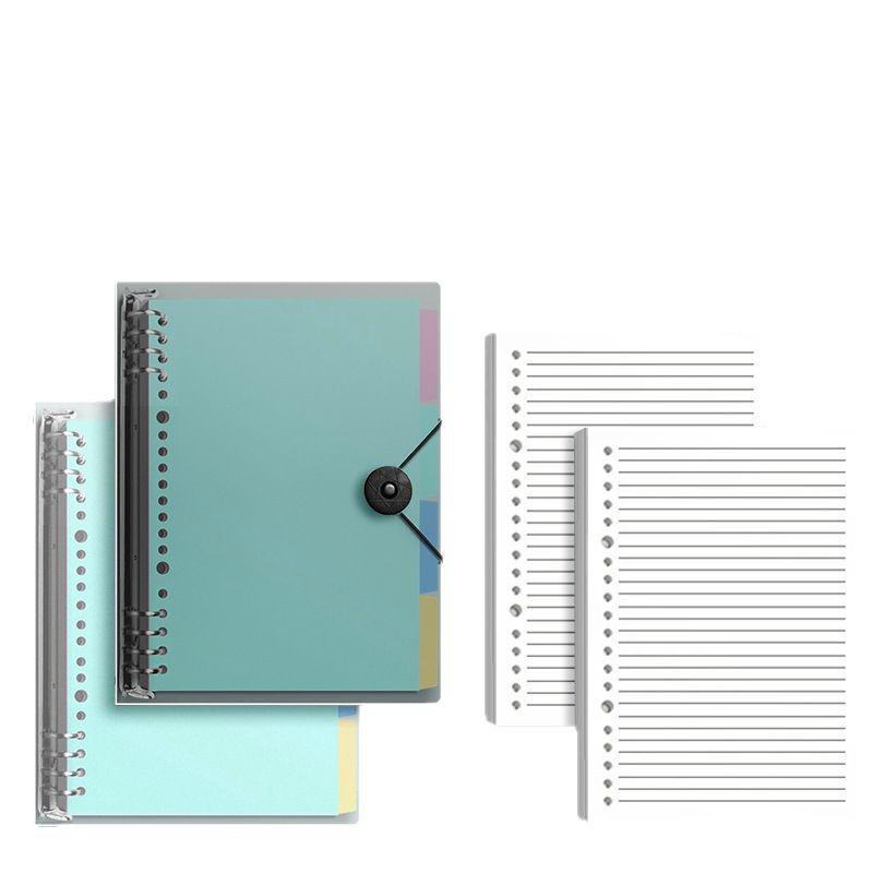 B5 Soft-Grip Loose-Leaf Notebook, Removable Square Grid, A4/A5, Thick Shell, Ideal for Postgrad Exam Preparation