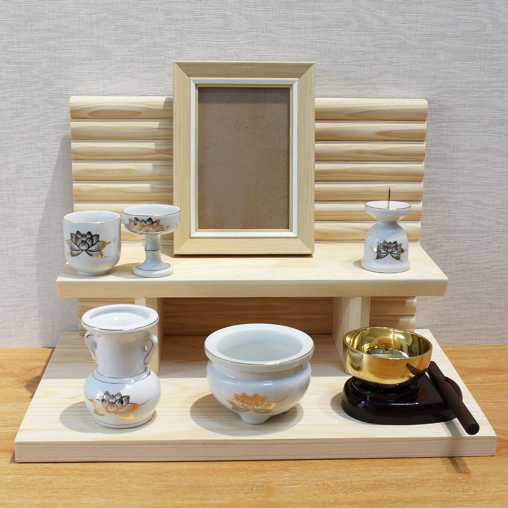 Modern Buddhist Altar, Mini Buddhist Altar, Modern Open Buddhist Altar, Personal Memorial Altar, Natural Wood Memorial Altar, Wide Buddhist Altar,