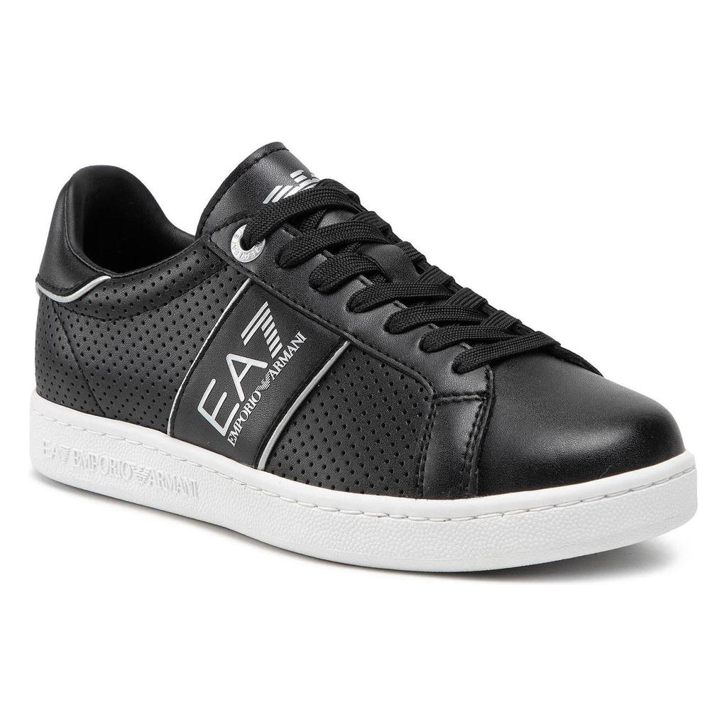 Emporio Armani EA7 Leather Comfortable Minimalist Low-Top Sneakers Men sneakers Black X8X102XK258N763