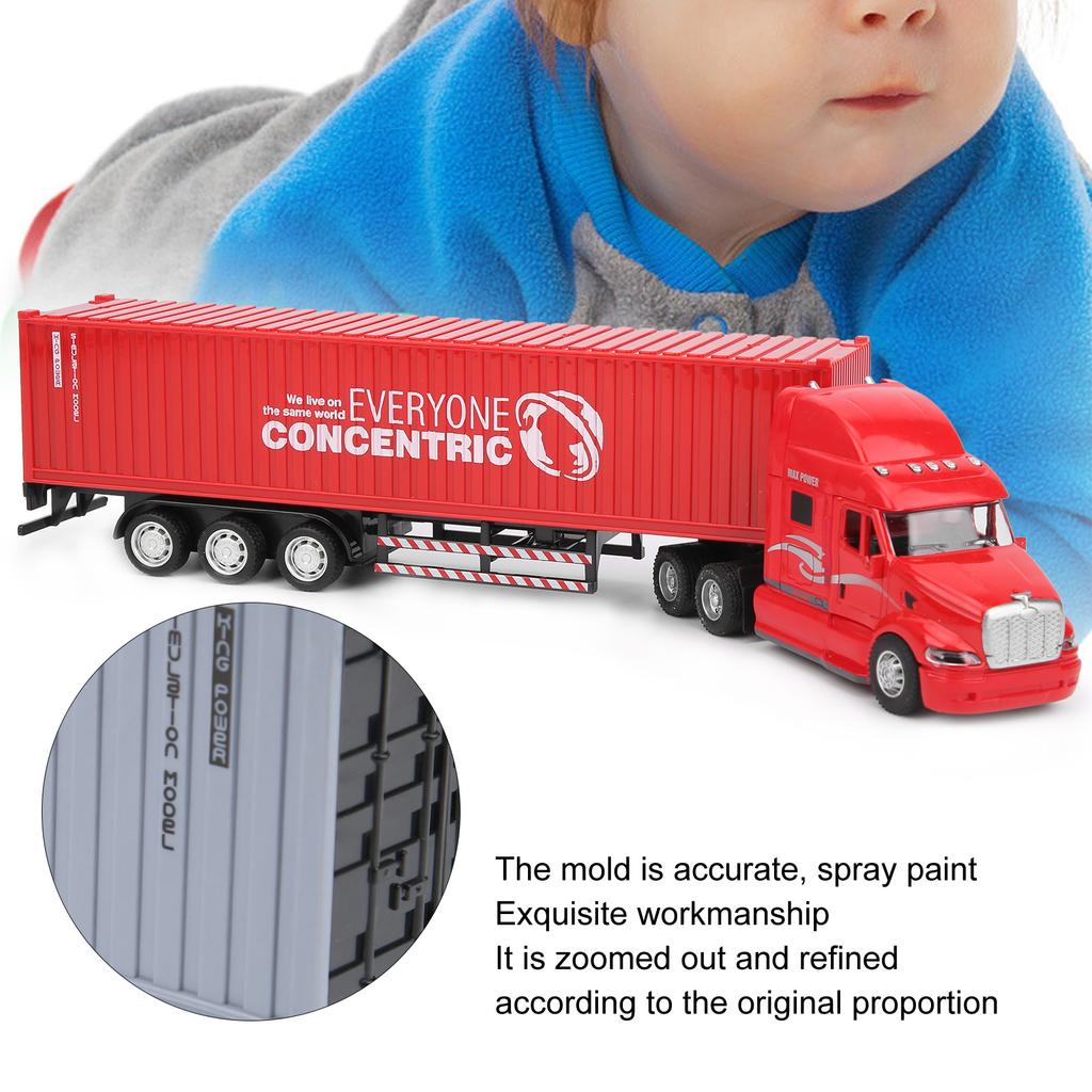 Alloy Car Model Car  Alloy Simulation Container Car Model Children Kid Pull Back Car  with Sound Light Children Car