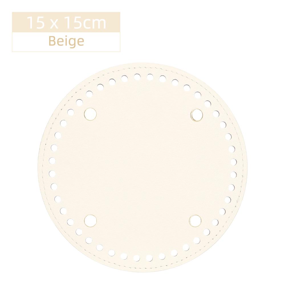 1pc DIY Leather Oval & Circle Bottom Base Material for DIY Weaving Yarn Thread Handbag, Handicraft Crochet & Knitting Accessory