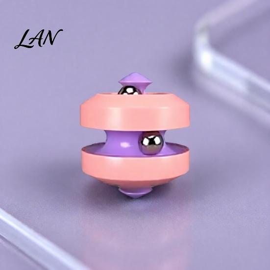 Relaxation Desk Toy Rolling Ball Fidget Spinner Toy, Rotatable Spinning Top Stress Relief Double Track Marble Run Fingertip Gyro for Adults