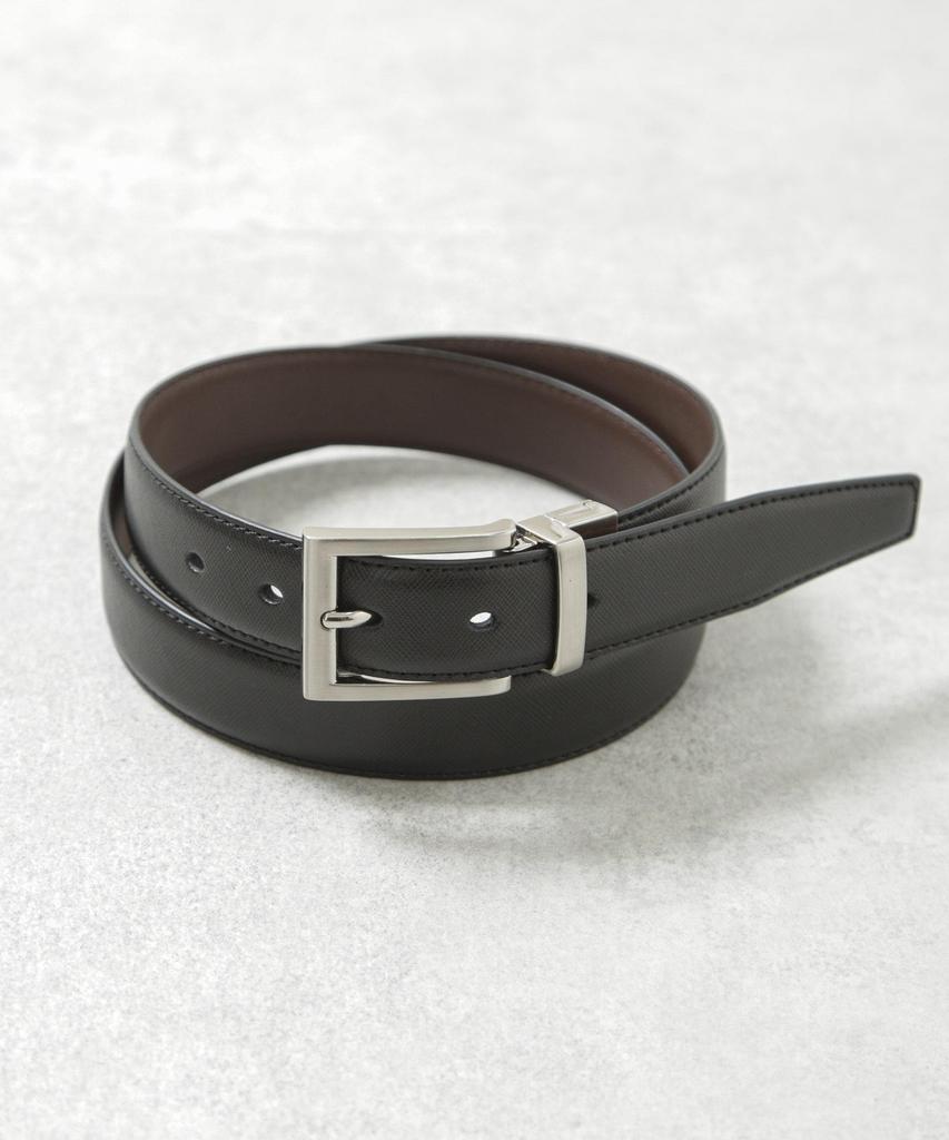 [Nano Universe] Split Leather Reversible Belt for Men, Size F 360, Pattern 1, 668-5250205