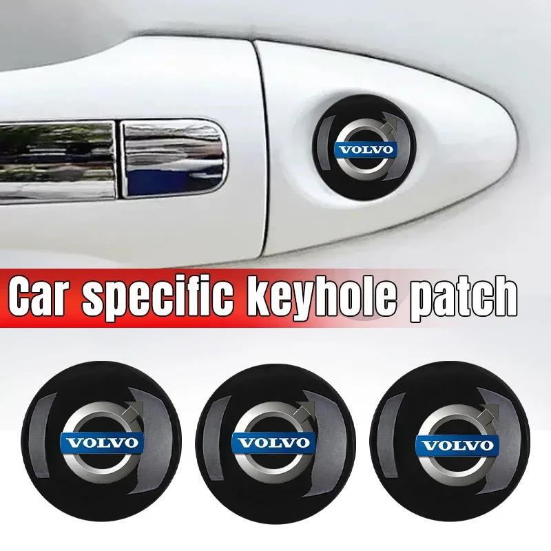 4 pegatinas protectoras antipolvo para el núcleo de la cerradura de la puerta del coche Volvo S40 S60 S90 XC40 XC60 XC90 V40 V50 V60 V90 C30 C70 S80 V70