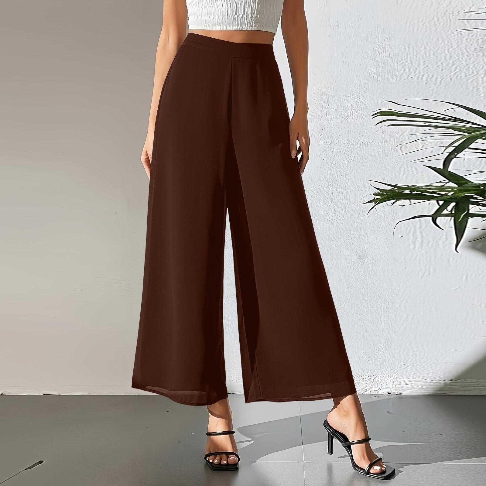 

Women s Straight Pants Fashion Casual Pants Nine Point Harlan Pants XXL коричневий