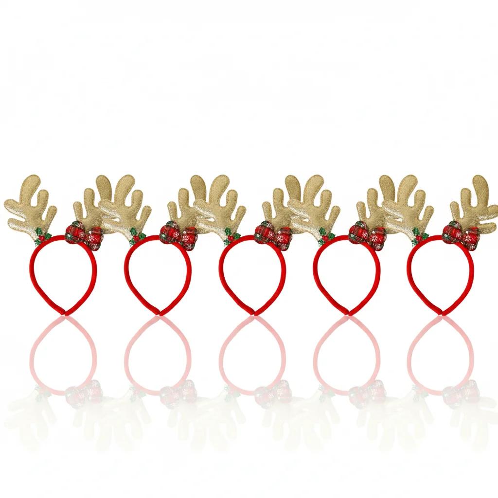 2026 Christmas Headband New Design Digital Star Antler Headband for Children Xmas Party Decoration Headwear