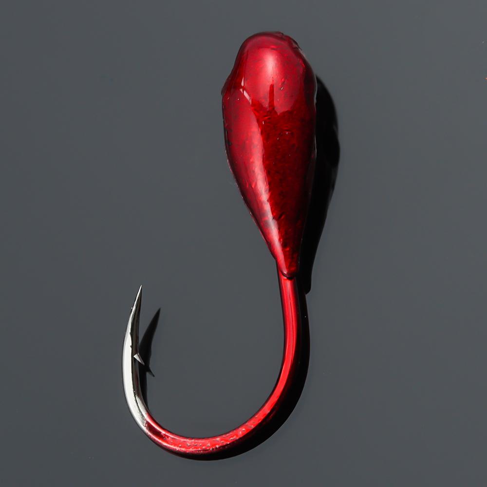 1/10/20Pcs Lifelike Lead Overturned Fishing Hooks Fishing Tackle Lure Bait Red Worm