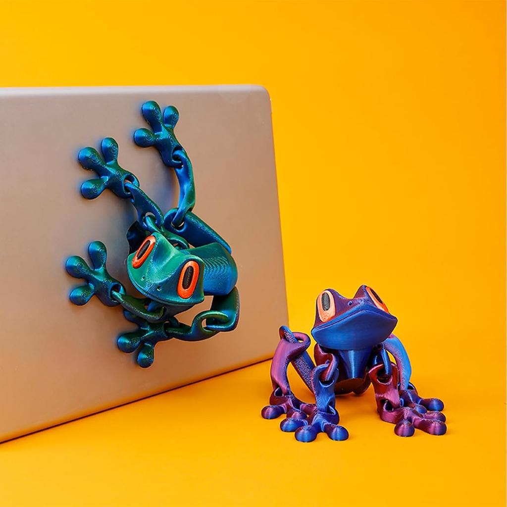 3D Printed Magnetic Frog Fridge Magnet, Realistic Frog Fridge Magnet, Fun Ornament Home Office Whiteboard Decoration
