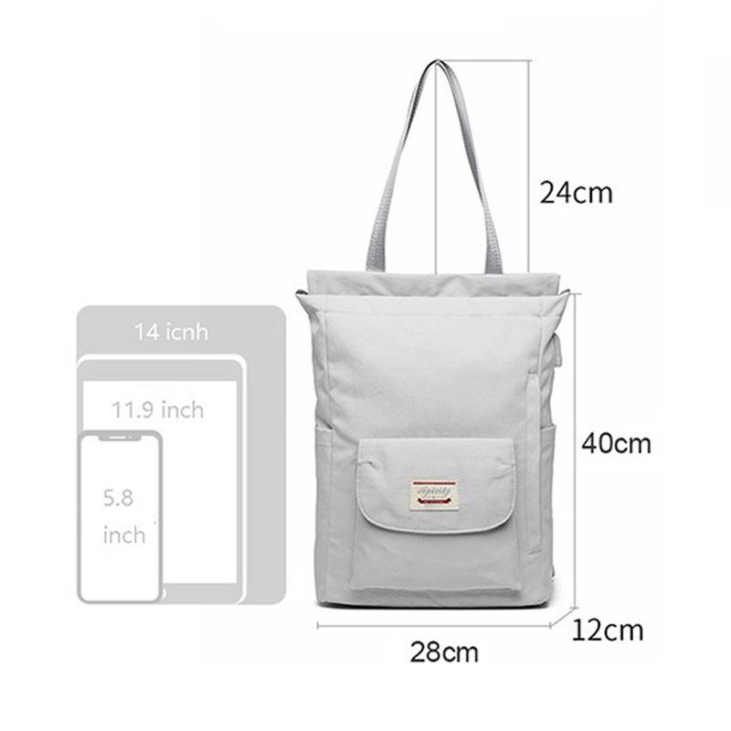 Women Backpack Waterproof Stylish Laptop Backpack 13 13.3 14 15.6 Inch Korean Fashion Oxford Canvas Usb College Backpack Bag Fem