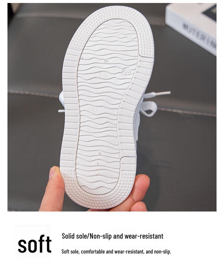 Kinder-Schwarz-Weiß-Boardingschuhe – Frühjahr/Herbst 2026, Leichte Freizeit-Sneaker für schulpflichtige Kinder.