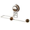 Kitchen Paper Towel Storage Rack with Suction Cup And Automatic Spring Push Rod Paper Roll Holder for