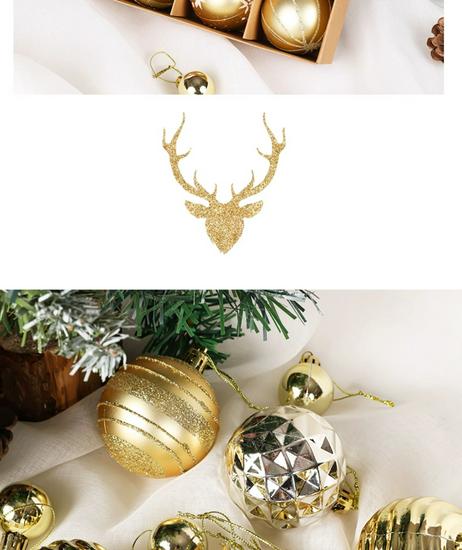 42pcs Electroplated Shiny Christmas Tree Baubles - Creative Hanging Ornaments for Festive Decoration