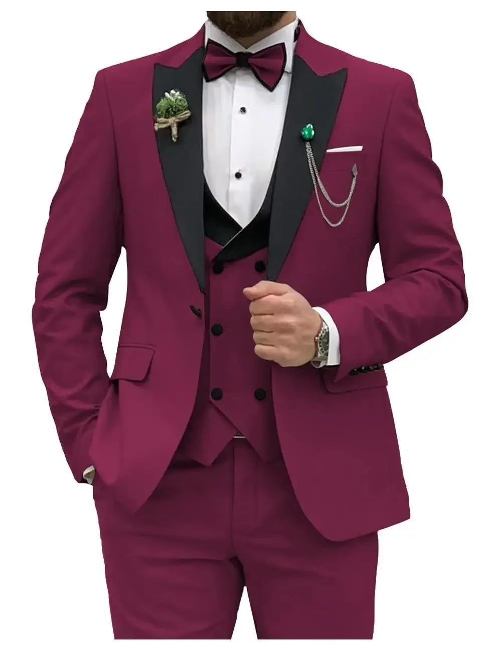 2024 Men`s Korean Slim Fit Three-Piece