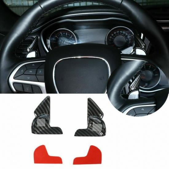 Carbon Steering Wheel Shift Paddle Extended Shifter Trim for Dodge Durango 2014+