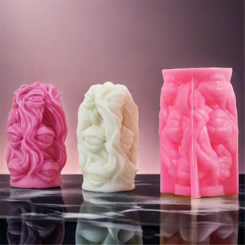 Candle Moulds Hand Castings Molds DIY 3D Silicone Mould Delicate Candle Silicone Handicrafts Moulds for Candle Making