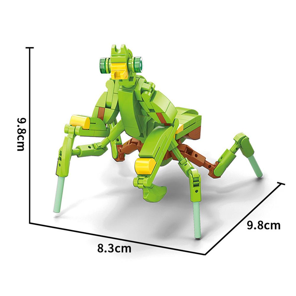 Insect World Animals Figures Ladybug Bee Dragonfly Butterfly Mantis Micro Building Blocks Bricks Kits Toys For Children Gifts