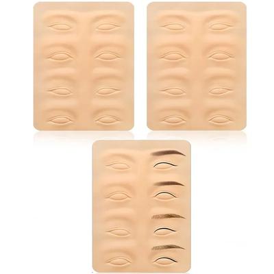 Tattoo Practice Skin Microblading Supplies Eyebrow Eyeliners Practice Latex Skin Permanent Makeup Eyebrow Tattoo Training Tool