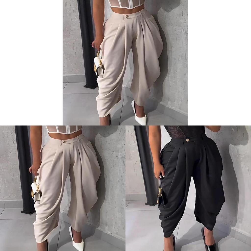 Urban Street Dames Relaxte Wijde Broek Van Polyester Stof Voor Casual Kleding