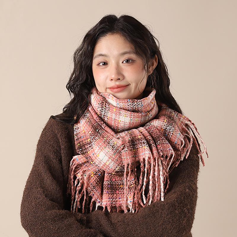 Winter Macaron Mohair Scarf & Snood: Warm, Windproof, Cold-Resistant, Fluffy, Solid Color Dual-Use Shawl.