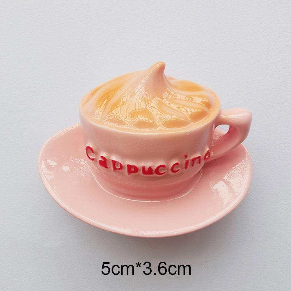 Mini Kitchen Supplies Cute Girl Series Creative Resin Refrigerator Magnet Simulation Food Ice Cream Sticker Decoration Gift