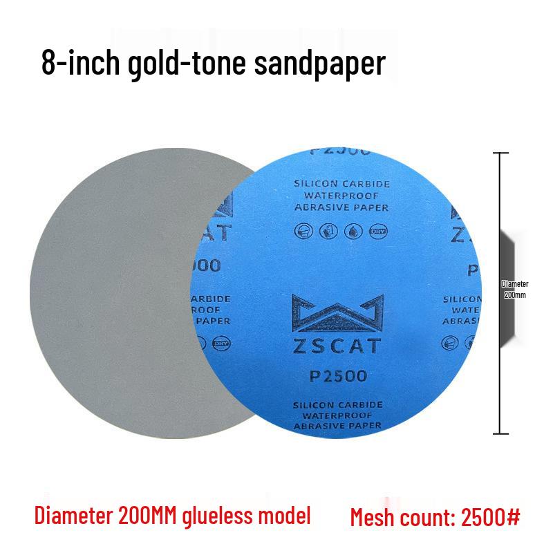 Adhesive-Backed 8" & 9" Metallographic Sandpaper for Wet Polishing