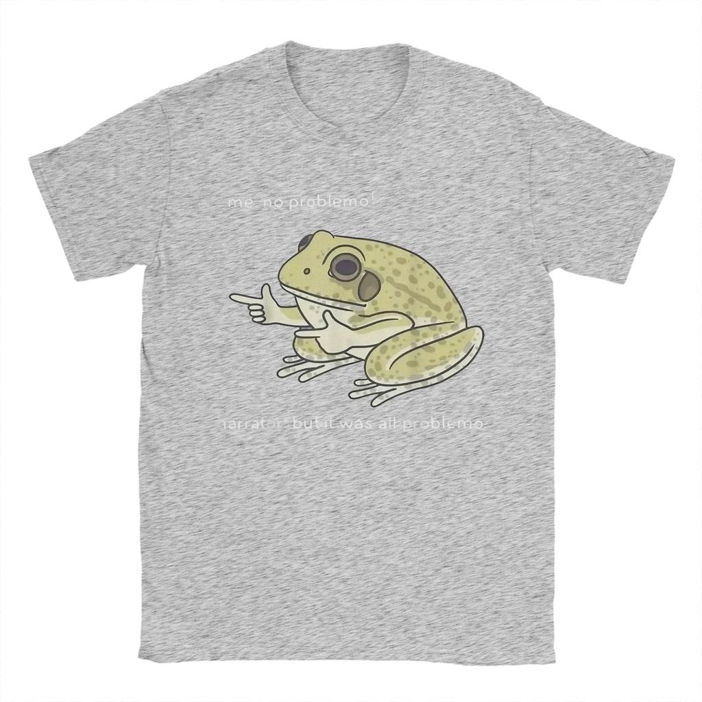 Frog Me No Problemo Narrator But It Was All Problemo T-Shirt Herren Streetwear T-Shirts Sommer O-Neck Tees Große Größen