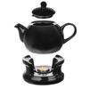KADAX Ceramic Teapot With Warmer 1L Black
