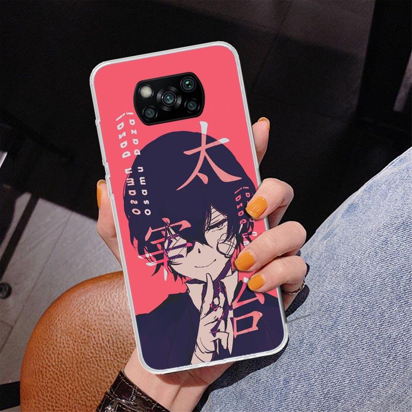 Bungo Stray Dogs Dazai Phnoe Case for Xiaomi Poco X5 X6 X7 Pro X4 Gt F7 Ultra M8 M7 Redmi 15C 15 13C 13 12C 12 Unique Cover Coqu