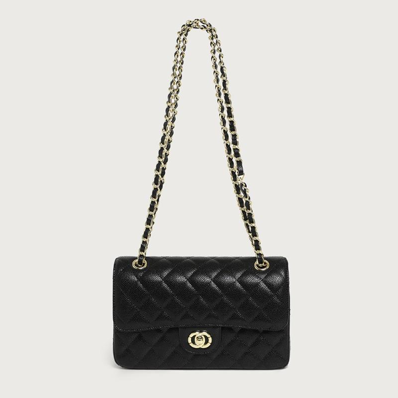 

Caviar single shoulder armpit bag women s new women s bag high-end diamond chain bag small square bag 23cm long*7*14.5cm high чёрный