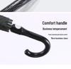 Extra Large Black Retro Men's Umbrella with Long Straight Hook Handle and Blank Logo