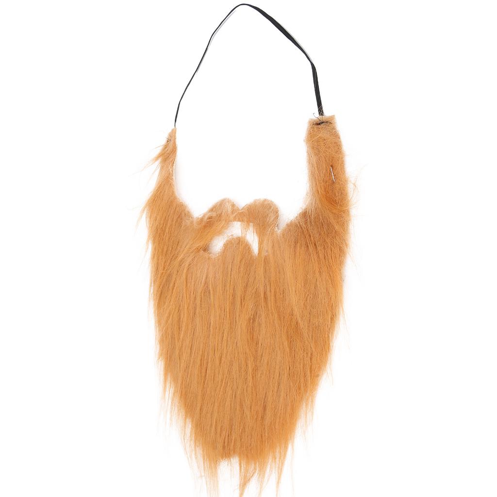 Stimulated Fake Beard Funny False Moustache Whiskers Facial Hair for Halloween CosplayBrown