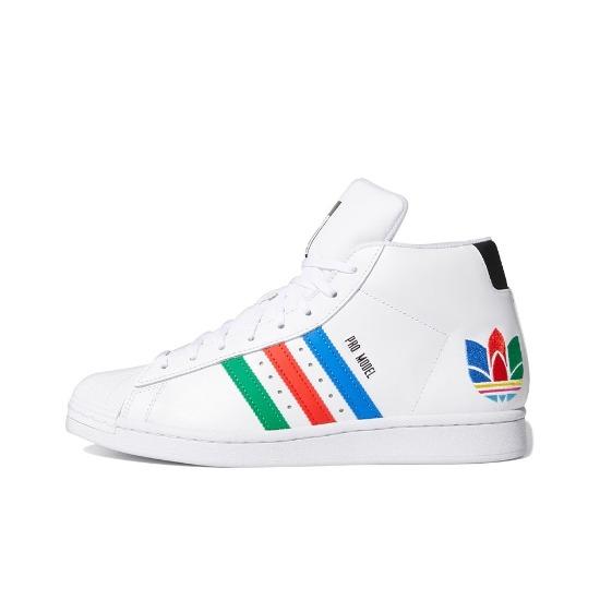 

adidas Pro Model Colorful Trefoil - Cloud White FX0183 EU 42 красный/белый