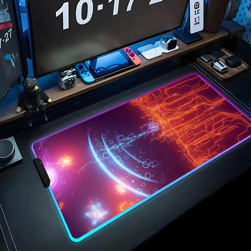 AI art painting Mouse Pad RGB Gaming Mousepad Big LED Pad PC Desk Mat Luminous Mouse Pad Large Keyboard Mats Table Rug With