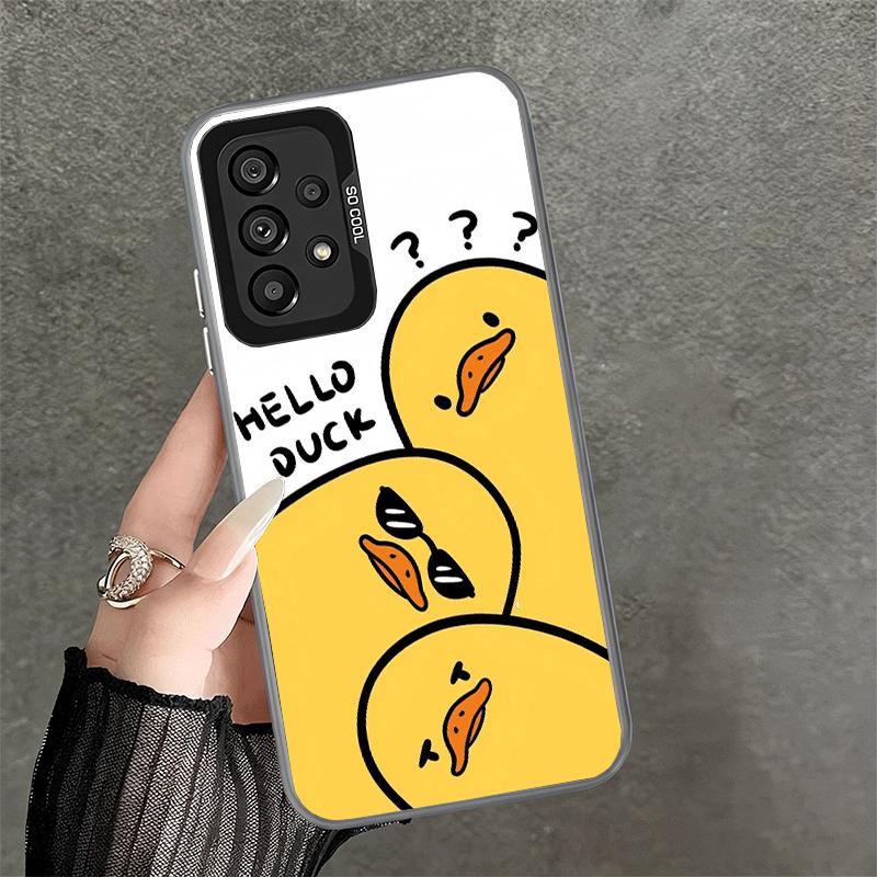 Funny Cute Cartoon Duck Soft Phone Case for Samsung A17 A16 A15 A14 A13 A57 A56 A55 A54 A53 A37 A36 A35 A34 A33 A26 A25 A24 A23