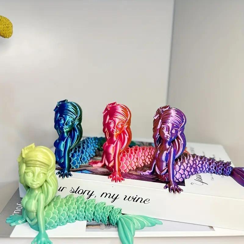 Mermaid 3D Printed Exquisite Figure Colorful Multi-Jointed Movable Girl Birthday Party High-quality Gift for Girl Like Figurines
