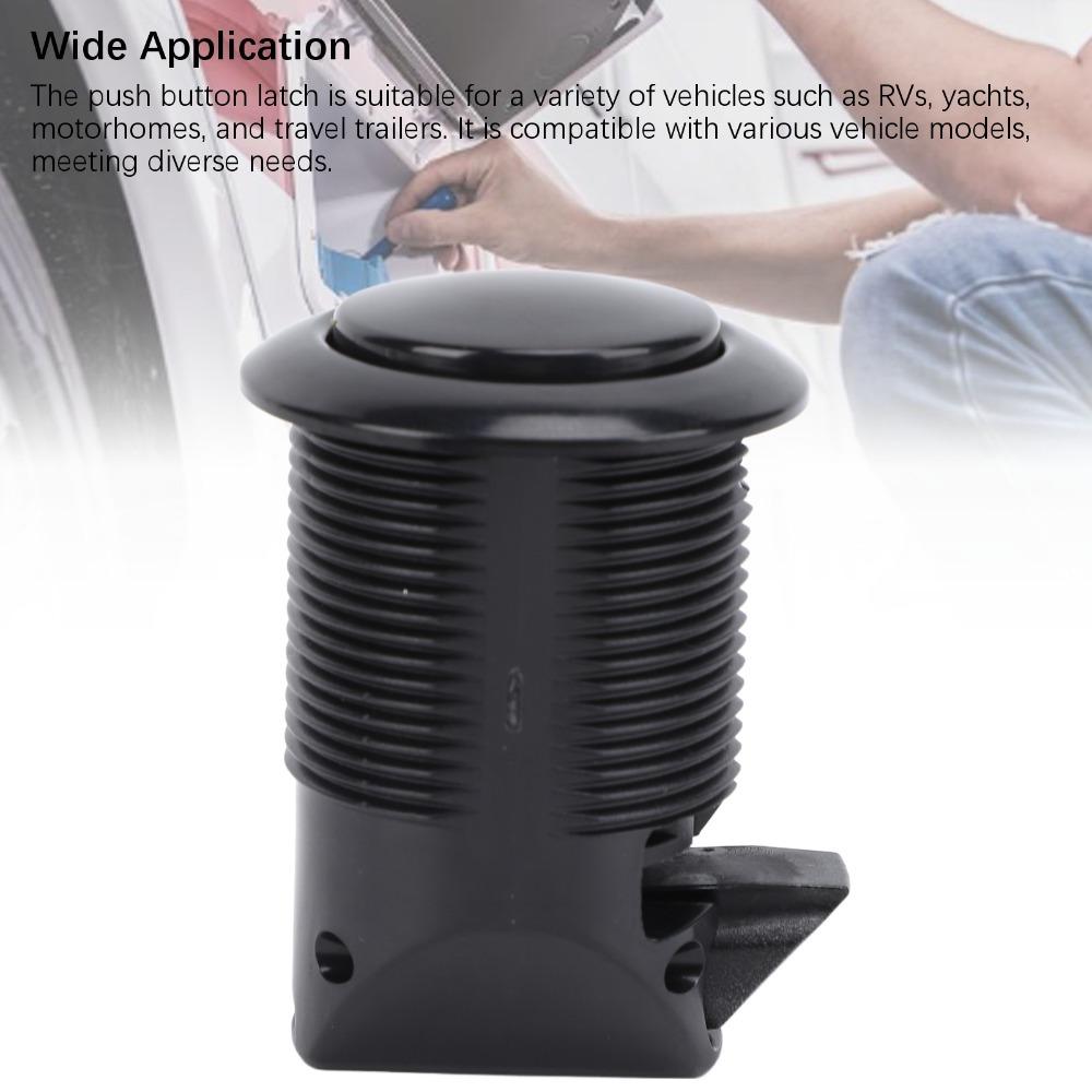 Smooth Keyless Cabinet Lock Minimalist Embedded Type Lock Cabinet Lock Push Close Latch RVs чёрный
