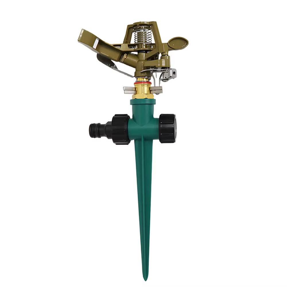 4-Point Zinc Alloy Adjustable Rocker Arm Sprinkler Head 360-Degree Rotating Lawn Irrigation Garden Sprinkle System
