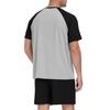 Herren Freizeit Farbpassendes Kurzarm-Shorts-Set