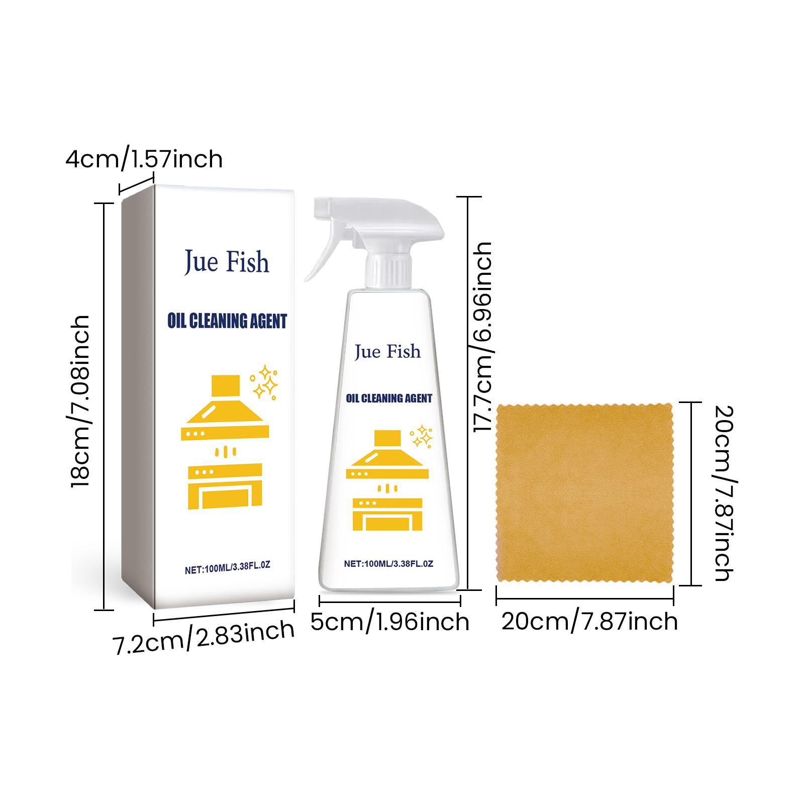 100ml Heavy Oil Cleaner Powerful Kitchen Oil Stain Degreaser Oil Stain Remover Cleaning Grills Ovens Home Cooktop Cleaning Spray 100ml